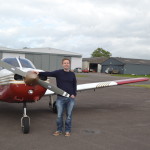 Me posing with the Piper Warrior after my first lesson